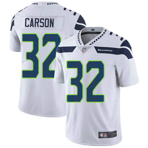 Seattle Seahawks Limited White Men Chris Carson Road Jersey NFL Football 32 Vapor Untouchable